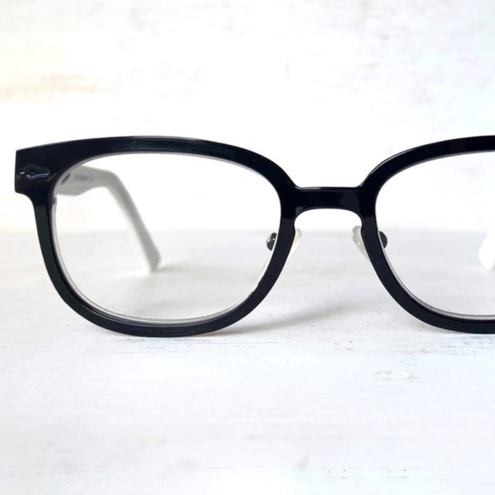 NEW +1.75 Horn Rimmed Reading Glasses Unisex Ladies Mens Metal Eyeglasses - Picture 3 of 13